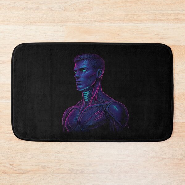 Item preview, Neon Synth Sentinel – Cyberpunk Android Portrait designed and sold by AddictiveDesign.