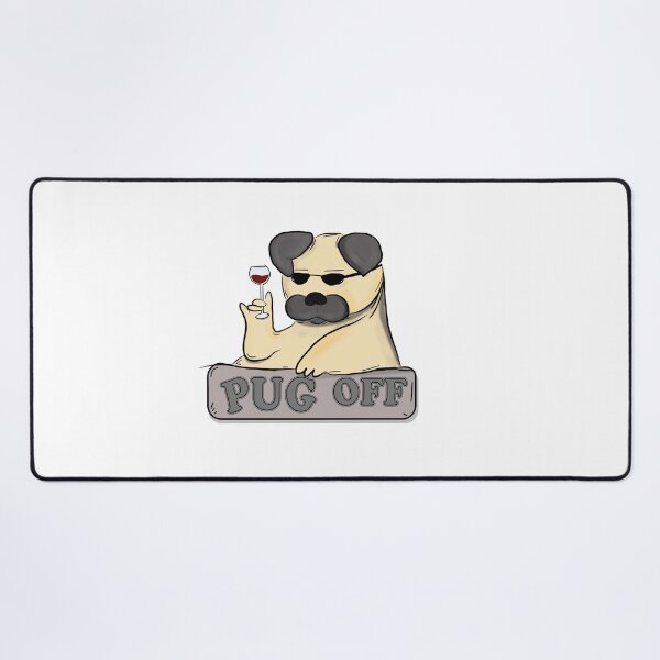 Item preview, Cool Pug Meme – “Pug Off” Funny Dog Illustration designed and sold by ForcePrint.
