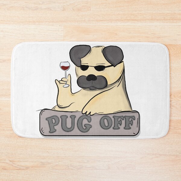 Item preview, Cool Pug Meme – “Pug Off” Funny Dog Illustration designed and sold by ForcePrint.