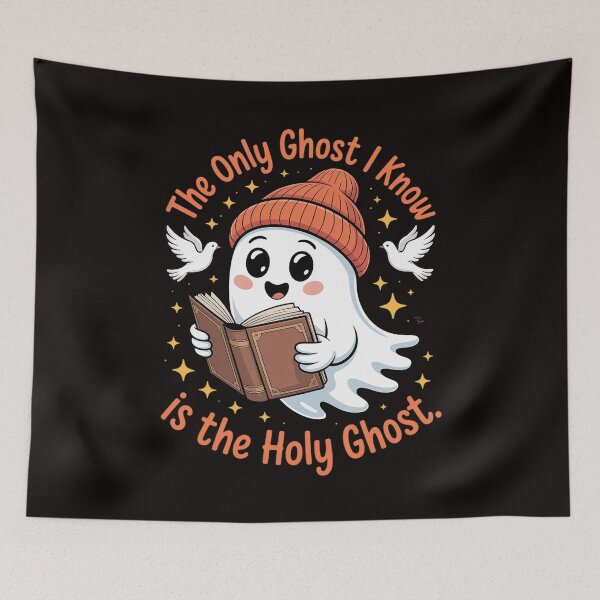 Item preview, The Only Ghost I Know Is The Holy Ghost Halloween Boo Bible designed and sold by MelSurf.