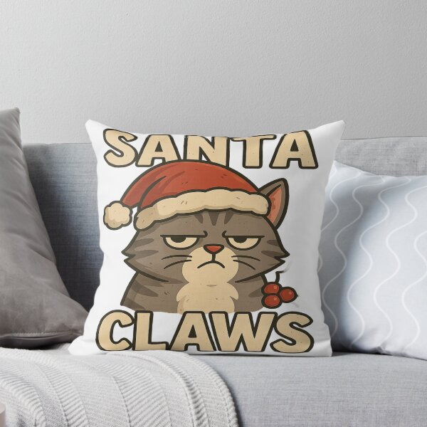 Item preview, Santa Claws - Grumpy Christmas Cat  designed and sold by FitButFunny.