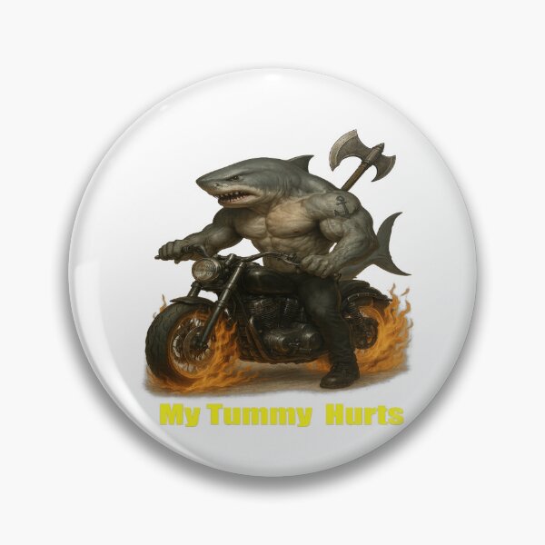 Item preview, SHARK TUMMY HURT- FUNNY SHIRT designed and sold by UnreadTemple.