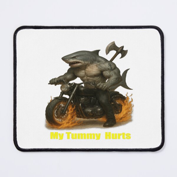 Item preview, SHARK TUMMY HURT- FUNNY SHIRT designed and sold by UnreadTemple.