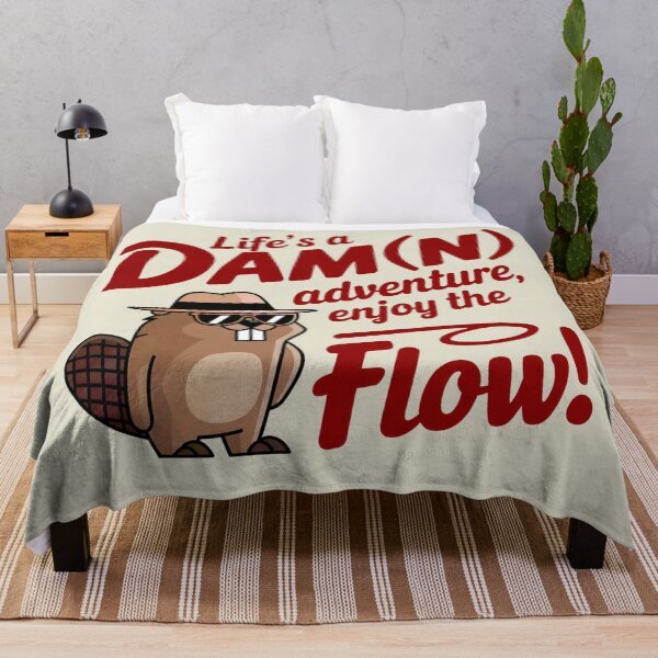 Item preview, Life's a DAM(N) Adventure | Enjoy the Flow | Beaver Humor | Funny Beaver designed and sold by Anniko Art Studio.