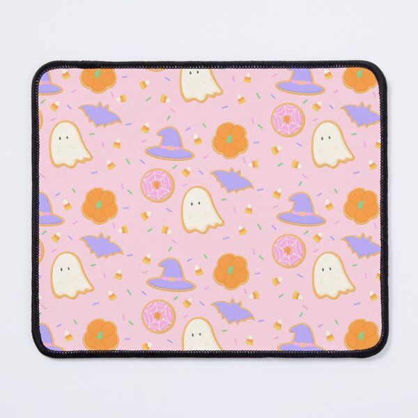 Item preview, Pastel Halloween Sugar Cookie Pattern - Pink Background designed and sold by Meg's Sketchbook.