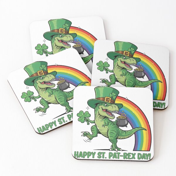 Item preview, St. Pat-Rex Day – Funny St. Patrick’s Dinosaur Design designed and sold by DinoPrints-shop.