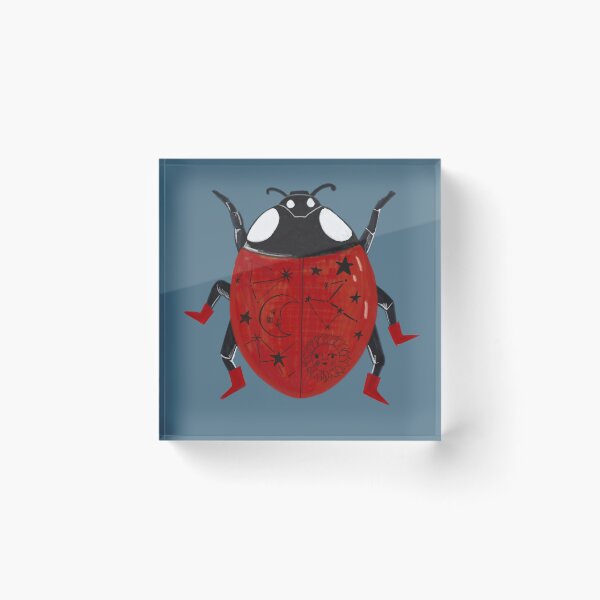 Item preview, Cosmic Ladybug in Red Boots – Celestial Constellation Insect Art | Sun & Moon Astrology Illustration designed and sold by Jemma Jamie Skidmore.