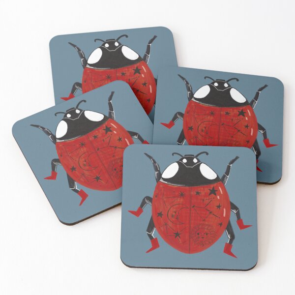 Item preview, Cosmic Ladybug in Red Boots – Celestial Constellation Insect Art | Sun & Moon Astrology Illustration designed and sold by Jemma Jamie Skidmore.