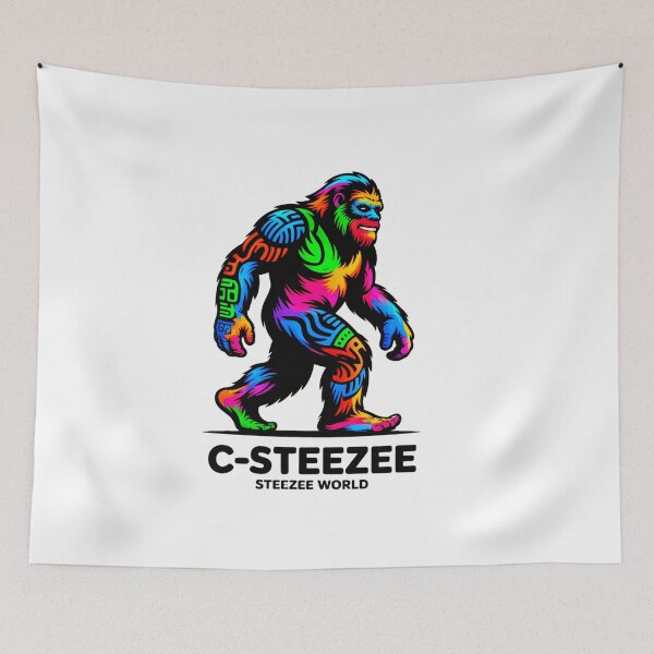 Item preview, Colorful C-Steezee Bigfoot Sasquatch designed and sold by SteezeeStore.