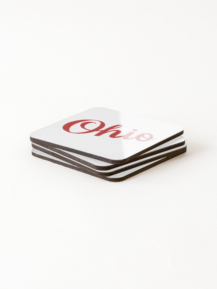 Thumbnail 4 of 5, Coasters (Set of 4), Script OHIO designed and sold by DesignAFind.