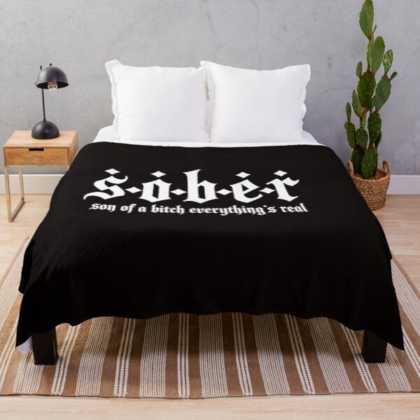 Item preview, SOBER Son Of A Bitch Everythings Real Alcoholics AA Recovery designed and sold by RatCurry.
