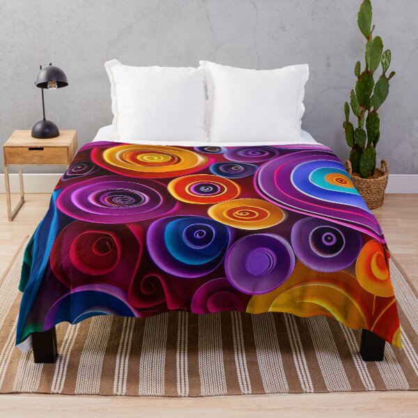 Item preview, Rainbow Neon Colored Pinwheel Circles Modern Abstract Designs designed and sold by DEC02.