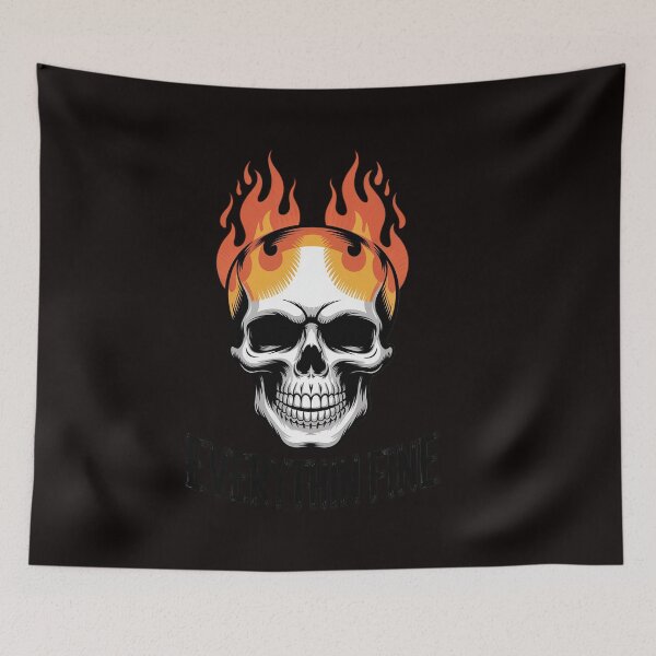 Item preview, Skull on fire everything is fine designed and sold by RatCurry.