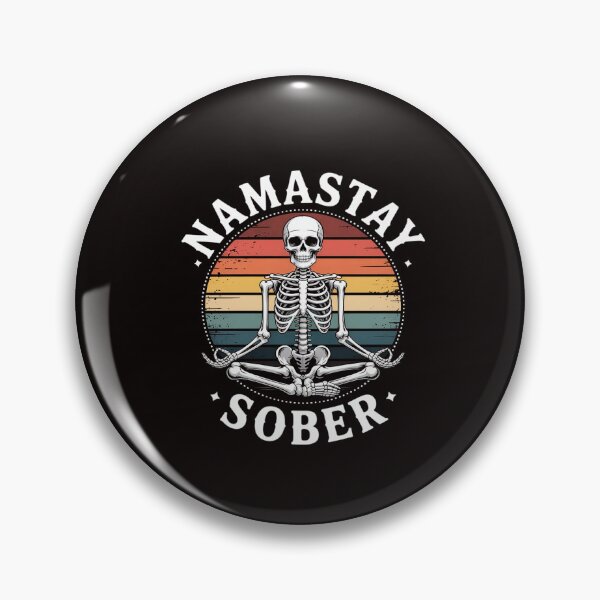 Item preview, skeleton lotus position yoga sober addiction recovery designed and sold by RatCurry.