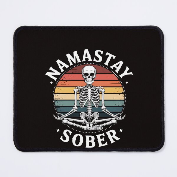 Item preview, skeleton lotus position yoga sober addiction recovery designed and sold by RatCurry.