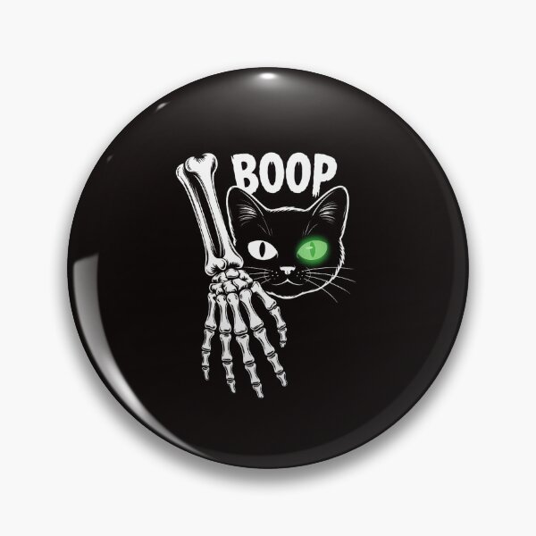 Item preview, Skeleton Hand Boop On A Cat's Nose Halloween designed and sold by RatCurry.