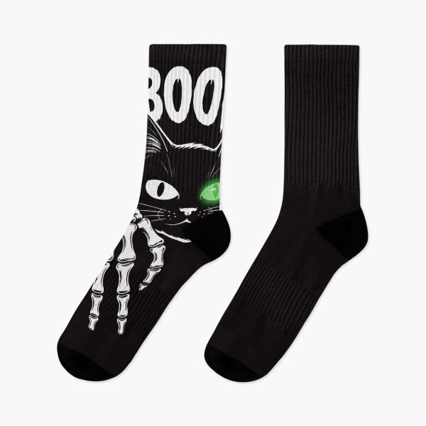 Item preview, Skeleton Hand Boop On A Cat's Nose Halloween designed and sold by RatCurry.