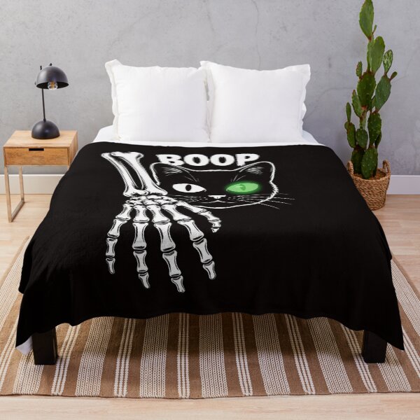 Item preview, Skeleton Hand Boop On A Cat's Nose Halloween designed and sold by RatCurry.