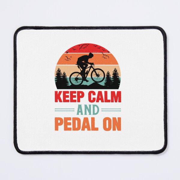 Item preview, Keep Calm and Pedal On – Vintage Cycling Motivational Design designed and sold by chihabarts789.