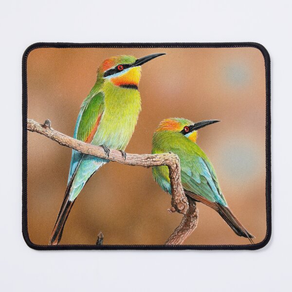 Item preview, Warmth (Rainbow Bee-eaters) designed and sold by Frances McMahon Watercolour Bird Artist.
