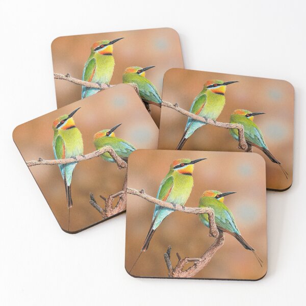Item preview, Warmth (Rainbow Bee-eaters) designed and sold by Frances McMahon Watercolour Bird Artist.