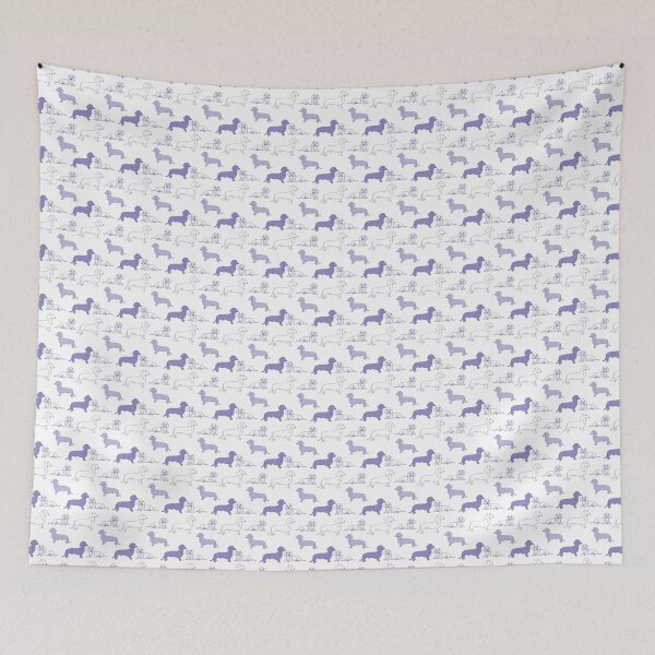 Item preview, Dachshund - Blue Pattern designed and sold by sanbrill.