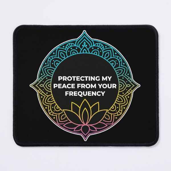 Item preview, SARCASTIC SPIRITUAL – Protecting My Peace Frequency – Gift for Friend • Neon Mandala Art designed and sold by JacobKAurumhead.
