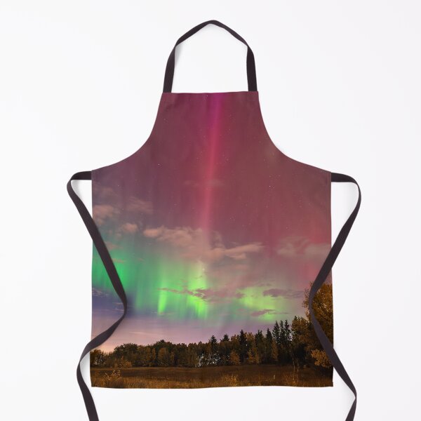 Item preview, Colourful Northern Lights Dancing Above Autumn Trees designed and sold by Amy Mitchell.