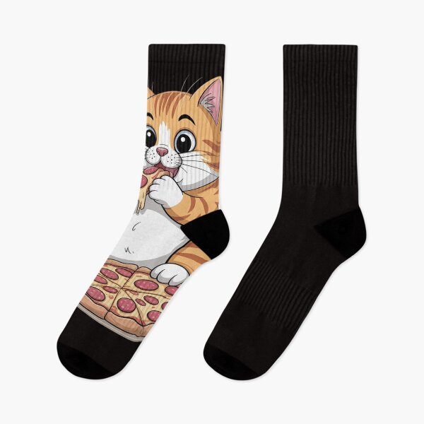 Item preview, Fat Cat Eating Pizza Fast Food Art Meme Animal Lover designed and sold by RatCurry.