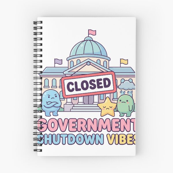 Item preview, Funny Government Shutdown Vibes Sticker – Cute Cartoon Building designed and sold by Vrixat.