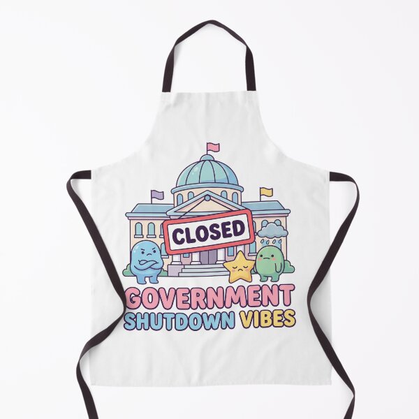 Item preview, Funny Government Shutdown Vibes Sticker – Cute Cartoon Building designed and sold by Vrixat.