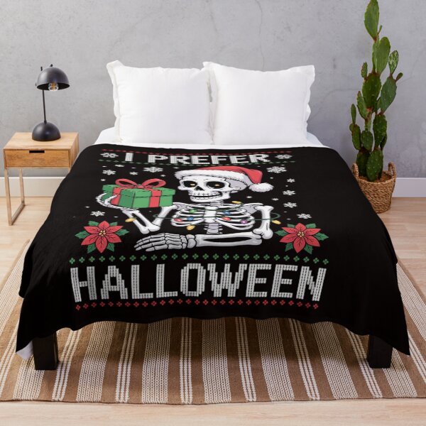 Item preview, Christmas Skeleton I Prefer Halloween Ugly Xmas Men designed and sold by RatCurry.