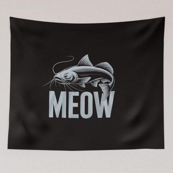 Item preview, catfish meow for catfish fishing, fishing fisherman designed and sold by RatCurry.