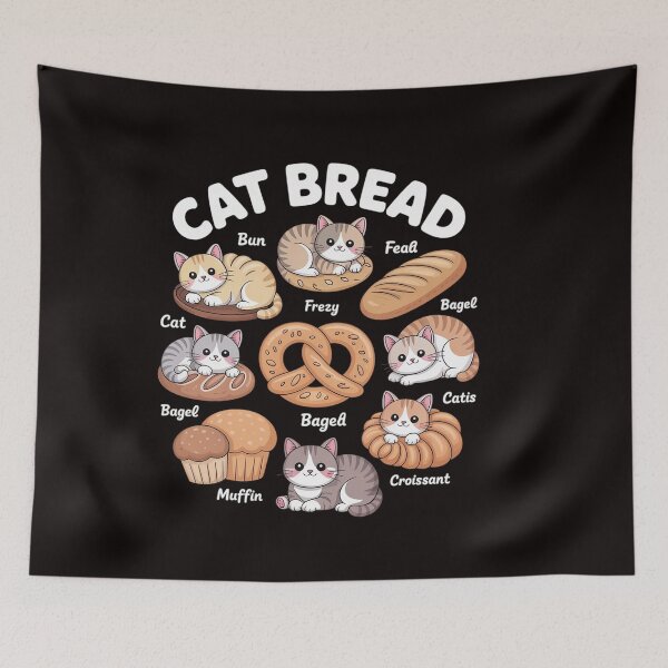 Item preview, Cat Bread Foodie Kittten Pet Owner Loaf Lover Cat designed and sold by RatCurry.
