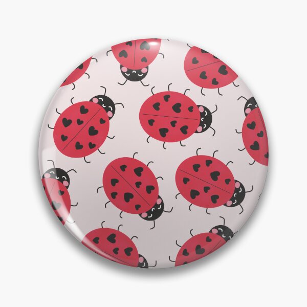 Item preview, cute ladybird with heart spots pattern designed and sold by winterpumpkin.