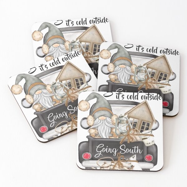 Item preview, Burr Gnomies Graphic Apparel & Home Decor – “It’s Cold Outside, Going South” Winter Humor Design designed and sold by Compass and a Camera.
