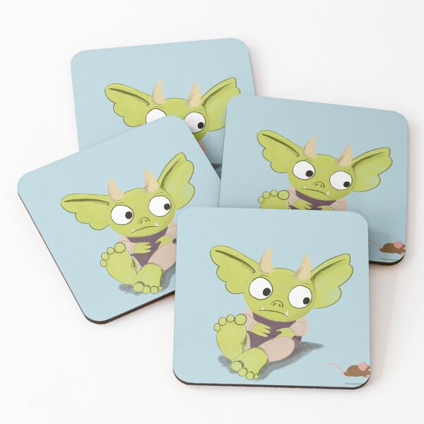Item preview, Cute Green Goblin and Mouse – Whimsical Fantasy Creature Art | Playful Storybook Illustration designed and sold by Jemma Jamie Skidmore.