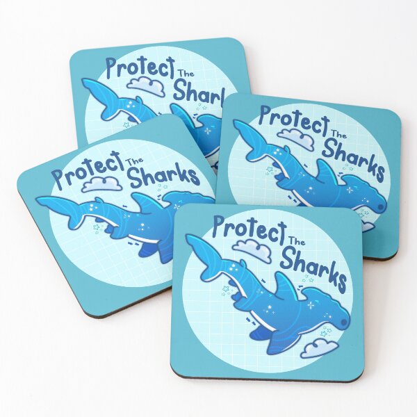 Item preview, Protect The Sharks Blue Hammerhead Shark designed and sold by Aloe and Monstera.