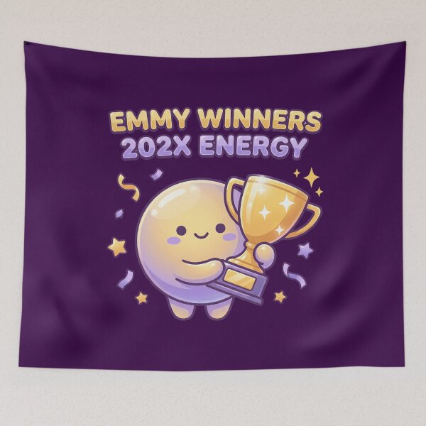 Item preview, Emmy Winners 202X Sticker – Cute Trophy Character designed and sold by Vrixat.