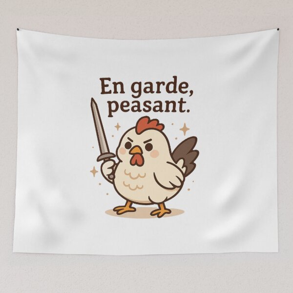Item preview, En Garde chicken designed and sold by The Cozy Cauldron.