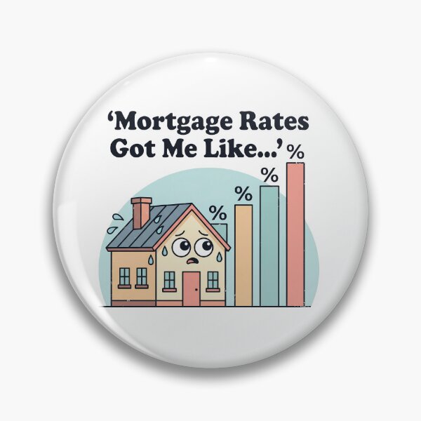 Item preview, Funny Mortgage Rates T-Shirt – Cartoon House Meme Tee designed and sold by Vrixat.