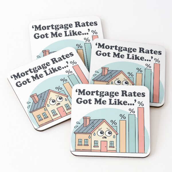 Item preview, Funny Mortgage Rates T-Shirt – Cartoon House Meme Tee designed and sold by Vrixat.