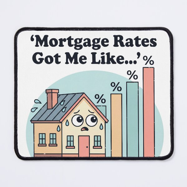 Item preview, Funny Mortgage Rates T-Shirt – Cartoon House Meme Tee designed and sold by Vrixat.