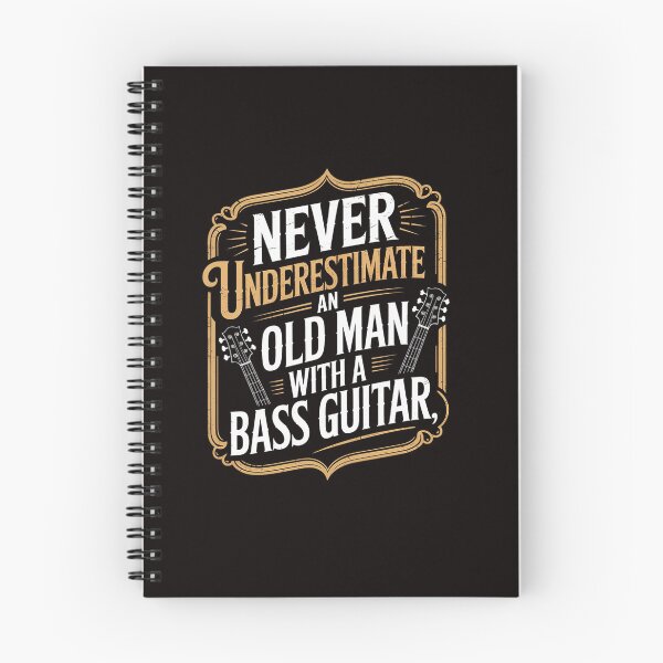 Item preview, Never Underestimate An Old Man With A Bass Guitar designed and sold by LapFemile.