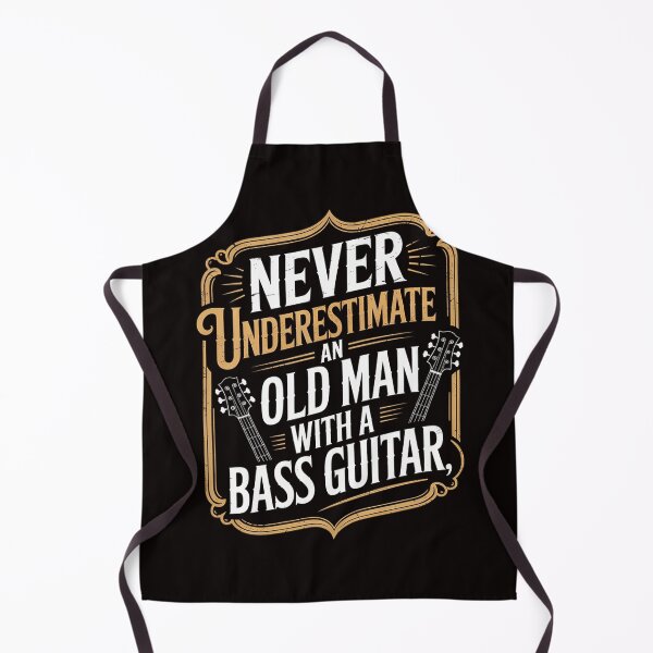Item preview, Never Underestimate An Old Man With A Bass Guitar designed and sold by LapFemile.