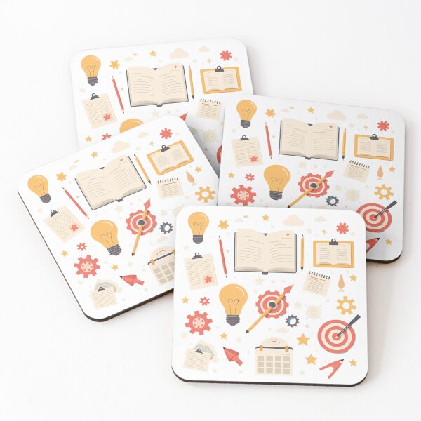 Item preview,  Creativity and learning tools  elemnts, symbols, featuring light bulbs, books, and notes designed and sold by SpaceartLilu.