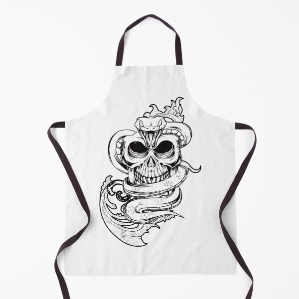 Item preview, Skull and Serpent – Dark Tattoo Art Illustration designed and sold by rosamgl.