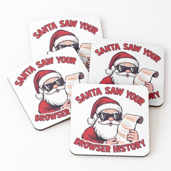 Item preview, Santa Saw Your Browser History – Funny Christmas Holiday Meme designed and sold by VandJStore.