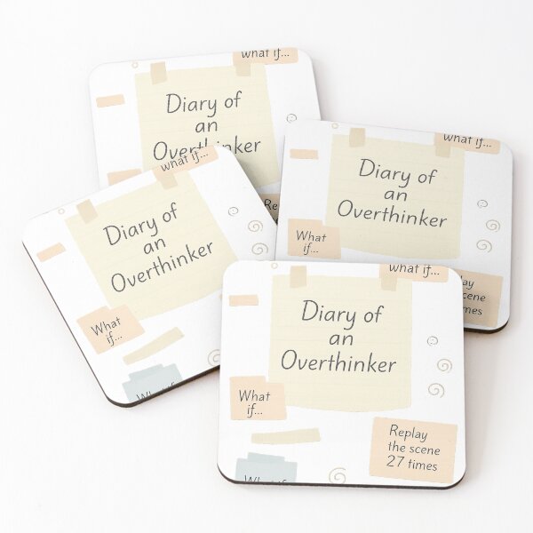 Item preview, Diary of an Overthinker – Pastel Scrapbook Collage designed and sold by Serge-Design.