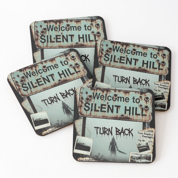 Item preview, Welcome to Silent Hill Turn Back Foggy Town Sign Horror Print T-Shirt and other designed and sold by Senpaiwaves.